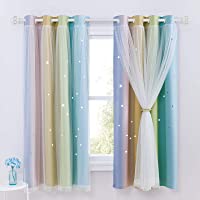 Los mejores  - NICETOWN Cortinas de Estrella Doble - Cortina Térmica Aislante para Decoración Dormitorio Matimonio Sala- 2 Piezas- 132…